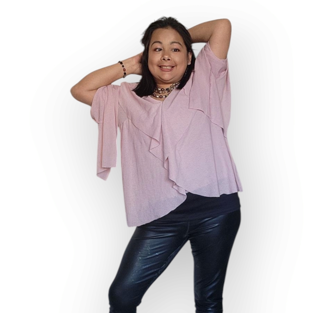 Splash Pink Ruffle Blouse - Picture 14 of 16